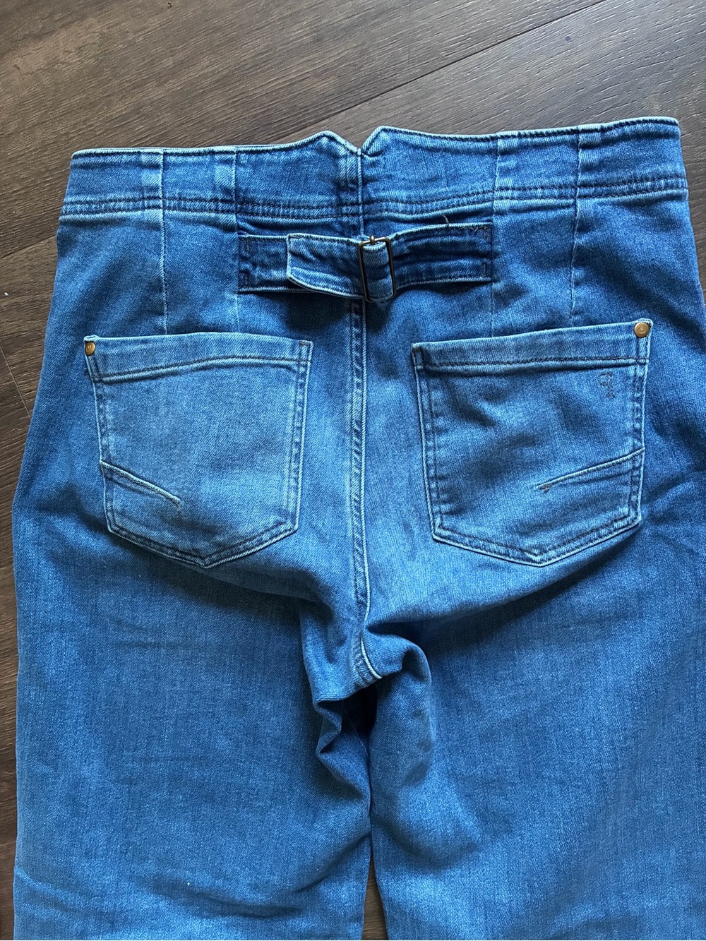 Pilcro Anthropologie 28 High Rise Wide Leg Cinch Back Jeans 31x31 - Picture 6 of 6